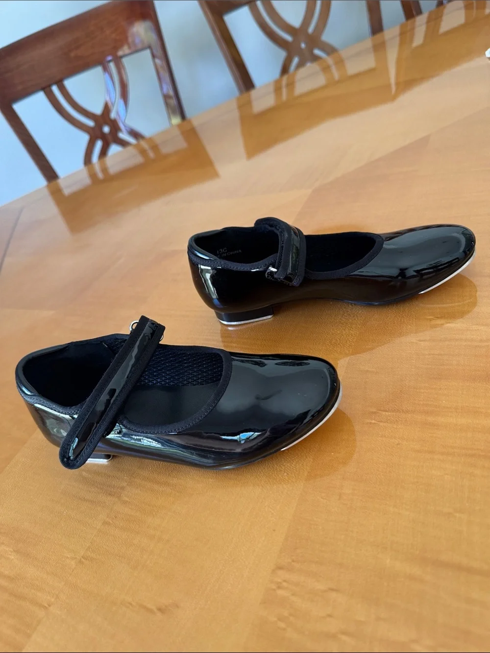 Girls Black Patent Mary Jane Dress Shoes size 13 c
